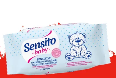 Sensito Baby, Sensitive, Chusteczki nawilżane dla dzieci i niemowląt
