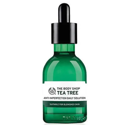 The Body Shop Tea Tree, Anti-imperfection Daily Solution (Oczyszczające serum z olejem z drzewa herbacianego [Serum przeciw niedoskonałościom do twarzy])