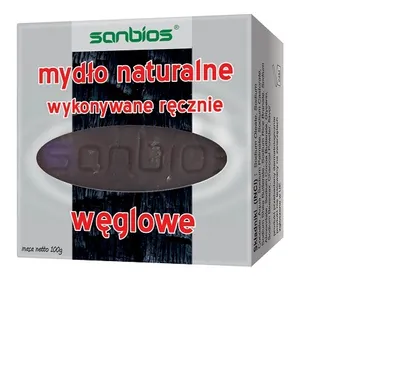 Sanbios Mydło naturalne węglowe