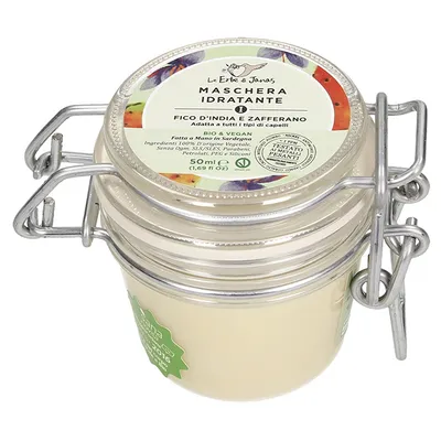 Le Erbe di Janas Maschera Capelli Idratante Fico D'India & Zafferano (Nawilżająca maska do włosów z opuncją i szafranem)