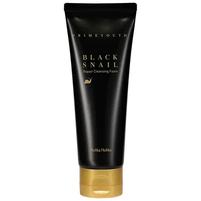Holika Holika Black Snail, Repair Cleansing Foam (Delikatnie oczyszczająca pianka z ekstraktem ze śluzu ślimaka)