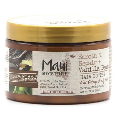 Maui Moisture Hair Butter Smooth & Revive Vanilla Bean (Masełko do włosów zniszczonych z olejem kukui i wanilią)