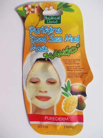 Purederm Botanical Choice, Puryfing Dead Sea Mud Mask Mango (Oczyszczająca błotna maseczka `Mango`)