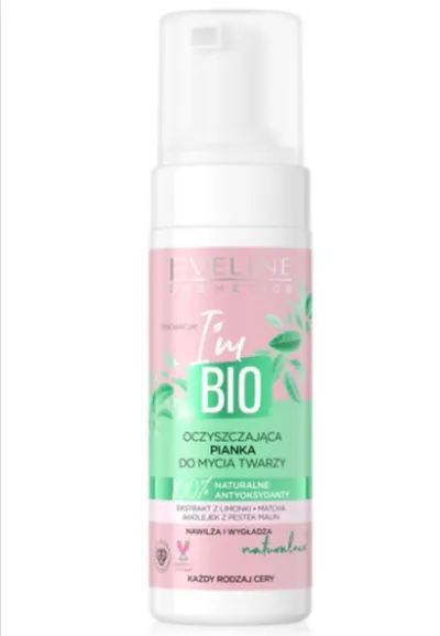 Eveline Cosmetics I'm Bio, Oczyszczająca pianka do mycia twarzy