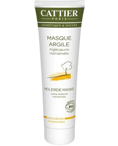 Cattier Masque Argile Jaune Hamamelis (Maseczka do twarzy z glinką żółtą skóra sucha)