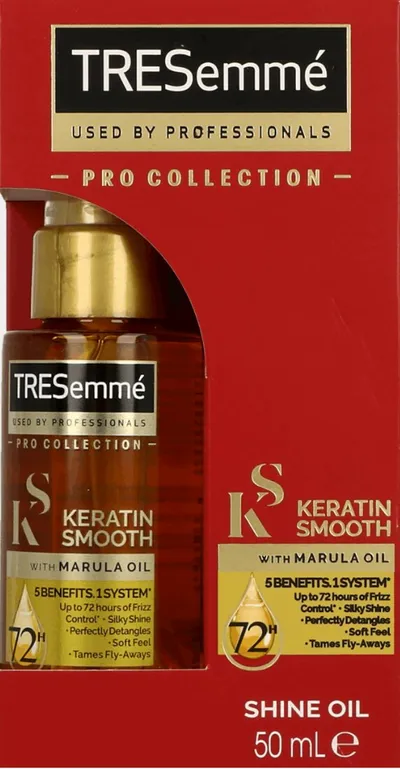 TRESemme Pro Collection, Keratin Smooth Shine Oil with marula Oil (Wygładzający olejek do włosów z olejem Marula)