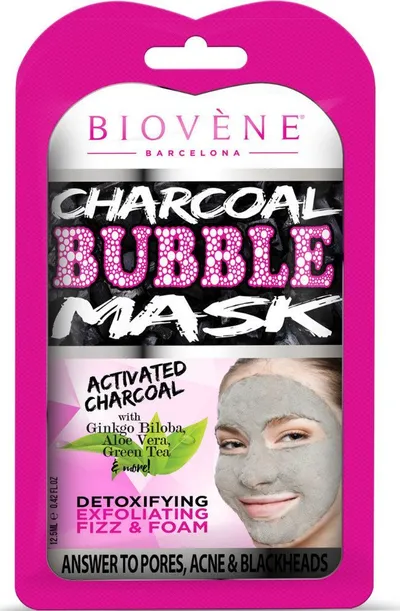 Biovene Barcelona Charcoal Bubble Mask (Maseczka bąbelkowa z węglem)