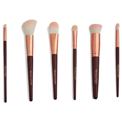 Revolution Beauty (Makeup Revolution) Reloaded Rose Gold, Essentials Brush Set (Zestaw pędzli do makijażu)
