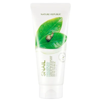 Nature Republic Fresh Herb Snail Cleansing Foam (Pianka oczyszczająca do twarzy ze śluzem ze ślimaka)