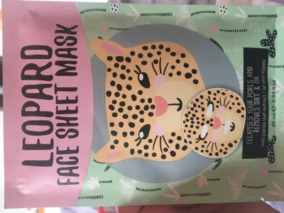 Maxbrands Leopard Face Sheet Mask (Głęboko oczyszczająca maseczka w płachcie z ekstraktem z liści pachnotki)