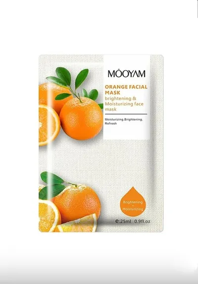 Mooyam Orange, Brightening & Moisturizing Face Mask (Pomarańcza, Rozjaśniająca maska do twarzy)