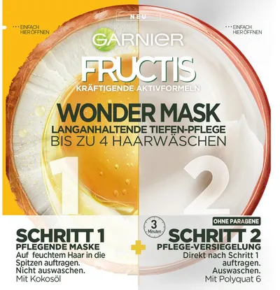 Garnier Fructis, Wonder Mask 2 in 1 (Upiększająca maska do włosów 2 w 1)