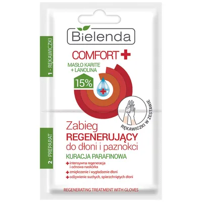 Bielenda Comfort +, Zabieg regenerujący do dłoni i paznokci kuracja parafinowa
