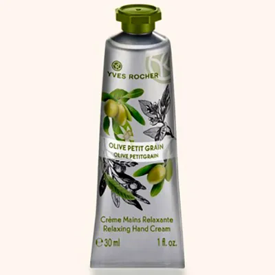 Yves Rocher Olive Petit Grain, Creme Mains Relaxante [Relaxing hand Cream] (Relaksujący krem do rąk `Oliwka i petit grain`)