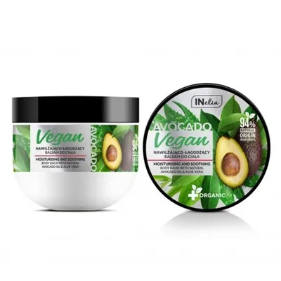 INelia Nawilżająco-łagodzący balsam do ciała z naturalnym olejem z awokado i żelem Aloe Vera
