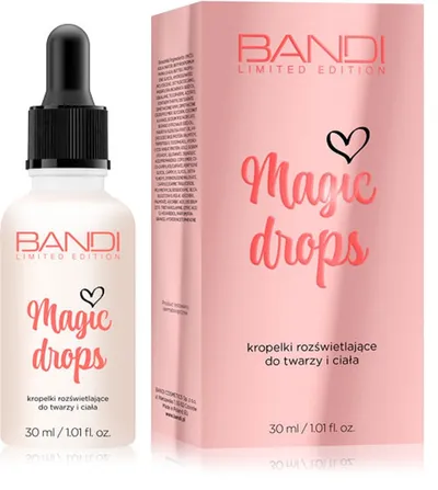 Bandi Magic Drops, Kropelki rozświetlające do twarzy i ciała