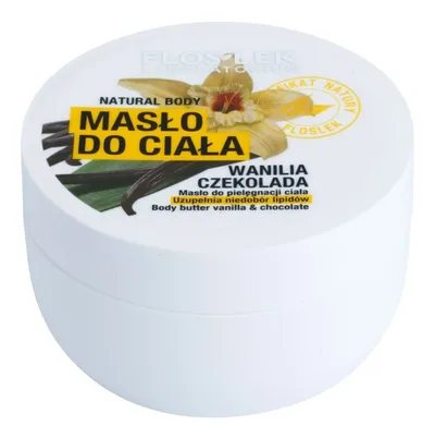 Floslek Natural Body, Masło do pielęgnacji ciała 'Wanilia i czekolada'