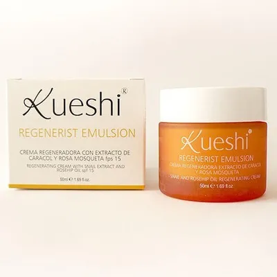 Kueshi Regenerist, Emulsion SPF 15 (Regenerująca emulsja do twarzy)