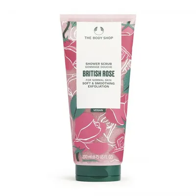 The Body Shop British Rose Shower Scrub Vegan (Peeling do ciała pod prysznic)