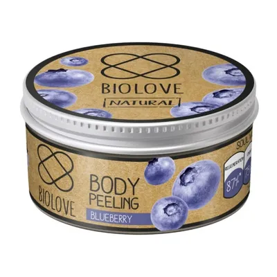 Biolove Blueberry, Body Peeling (Peeling cukrowy do ciała o zapachu borówki)
