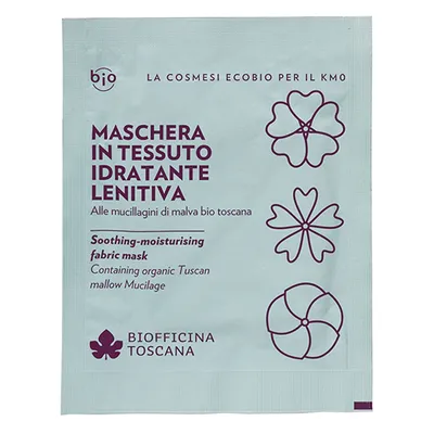 Biofficina Toscana Maschera in Tessuto Idratante Lenitiva (Kojąco-nawilżająca maseczka do twarzy w płachcie)