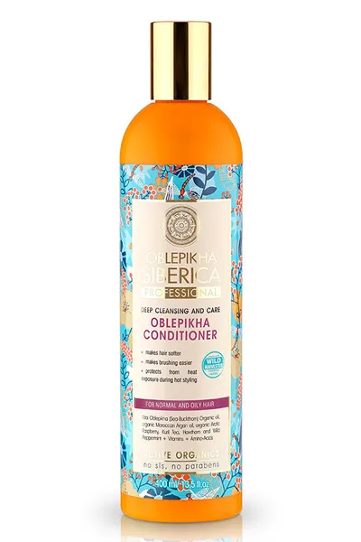 Natura Siberica Oblepikha Siberica Professional, Balsam rokitnikowy do włosów normalnych i tłustych `Głębokie oczyszczenie i regeneracja`