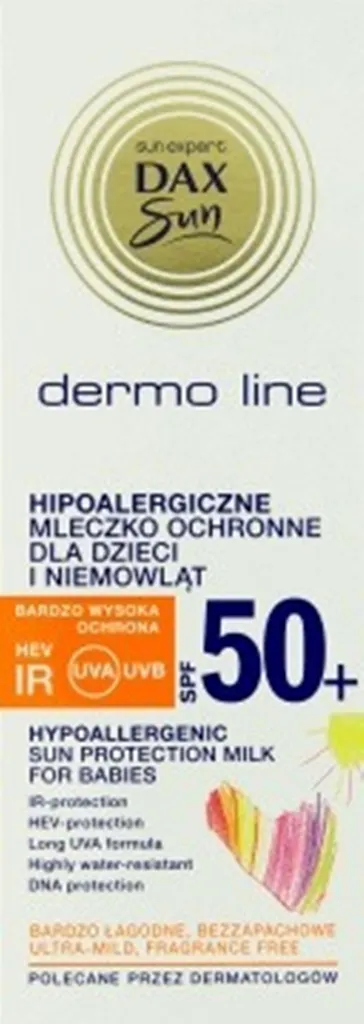 Dax Sun Dermo Line, Hipoalergiczne mleczko ochronne dla dzieci i niemowląt SPF 50 +