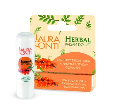 Laura Conti Herbal, Balsam do ust `Ekstrakt z rokitnika + aromat listków oliwnych`