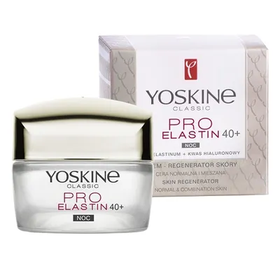 Yoskine Pro Elastin 40+, Krem na noc  do cery normalnej i mieszanej