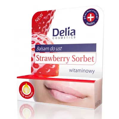 Delia Witaminowy balsam do ust `Truskawkowy sorbet`