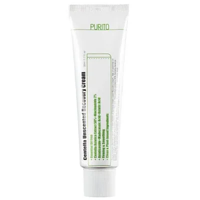 Purito Seoul Centella Unscented Recovery Cream (Bezzapachowy regenerujący krem na wazie Wąkroty azjatyckiej)