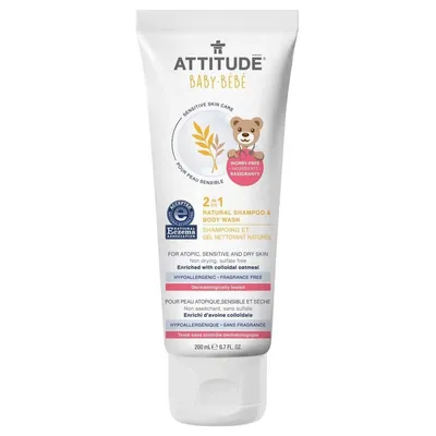 Attitude Baby, 2in1 Shampoo & Body Wash (Szampon i żel pod prysznic 2w1)
