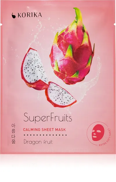 Korika SuperFruits, Calming Sheet Mask Dragon Fruit (Maska łagodząca w płacie)