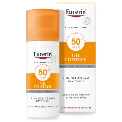 Eucerin Sun, Oil Control Sun Gel Cream SPF 50+ Dry Touch (Kremowy żel ochronny do twarzy SPF 50+)