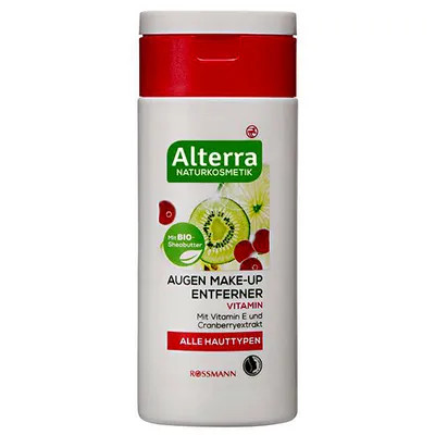 Alterra Vitamin, Augen Make - Up Entferner mit Vitamin E und Cranberryextrakt (Preparat do demakijażu oczu z witaminą E i ekstraktem z żurawiny)