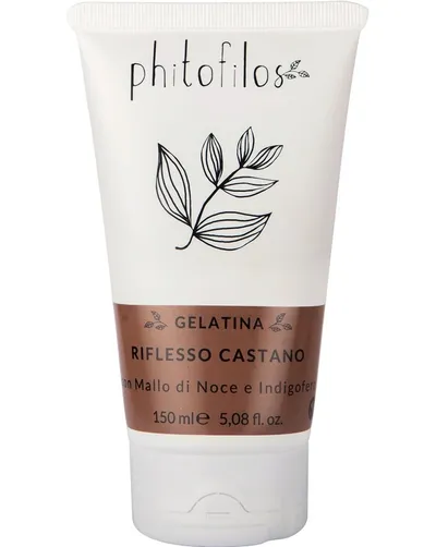 Phitofilos Gelatina Riflesso Castano con Mallo di Noce e Indigofera (Wegański żel do włosów z ekstraktem ze skorupek orzechów i indygo)