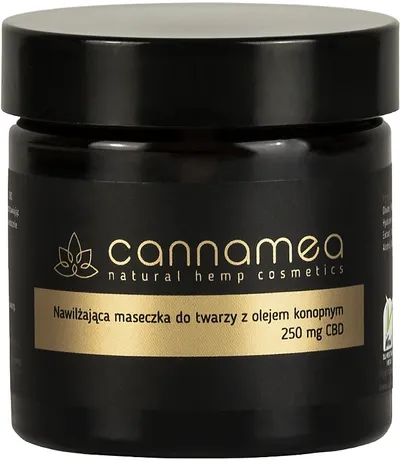 Cannamea Natural Hemp Cosmetics Nawilżająca maseczka do twarzy z olejem konopnym i 250 mg CBD