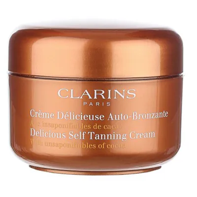 Clarins Delicious Self Tanning Cream with Unsaponifiables of Cocoa (Krem samoopalający do twarzy i ciała z dodatkiem masła kakaowego)