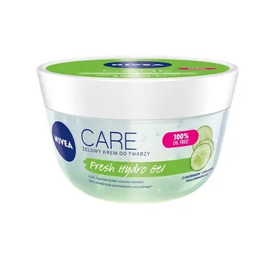 Nivea Care, Fresh Hydro Gel (Żelowy krem do twarzy z ogórkiem i kwasem hialuronowym)
