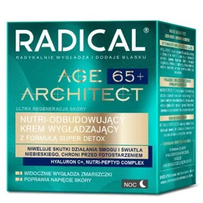 Radical Age Architect 65+, Nutri- odbudowujący krem wygładzający z formułą super detox na noc