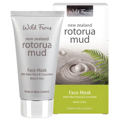 Wild Ferns Rotorua Mud, Face Mask (Maska do twarzy z błotem termalnym, aloesem i wyciągiem z ogórka)
