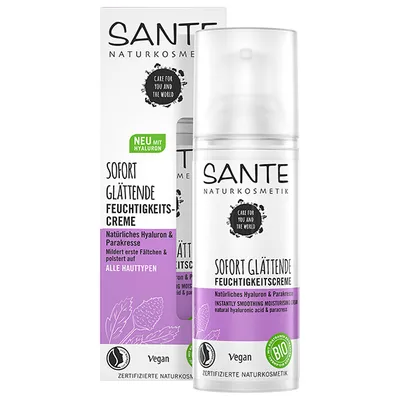 Sante Naturkosmetik Sofort Glattende Feuchtigkeitscreme (Natychmiastowo wygładzający krem nawilżający)