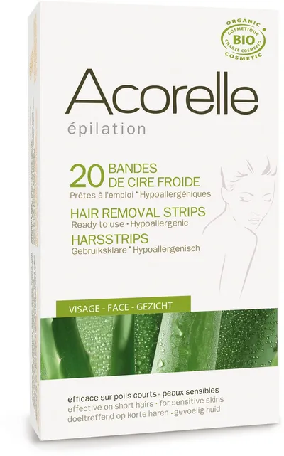Acorelle Bandes de Cire Froide BIO Certifiees Visage (Paski depilacyjne do twarzy)