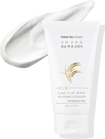 Thank you Farmer Rice Pure, Clay Mask to Foam Cleanser (Wielofunkcyjny środek oczyszczający)