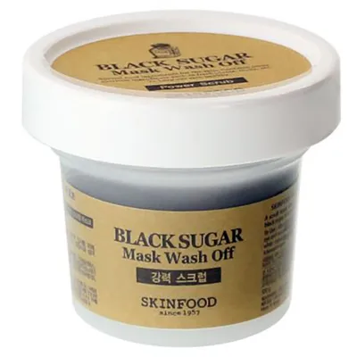 SkinFood Black Sugar, Wash Off Mask (Maseczka oczyszczająca skórę z brązowym cukrem)