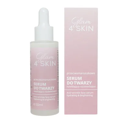Glam Shop Glam4Skin, Przeciwzmarszczkowe serum do twarzy nawilżająco-rozświetlające