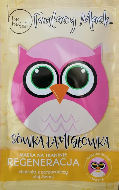 bebeauty Fantasy Mask, Maska na tkaninie regeneracja `Sówka Łamigłówka`