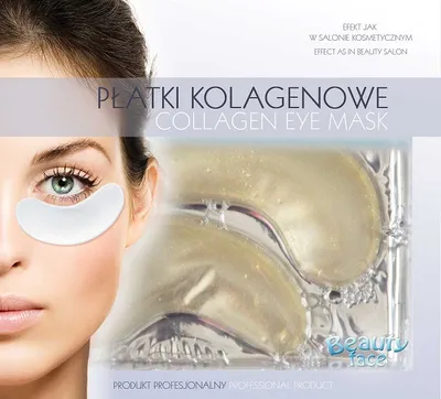 Beauty Face Odmładzająco rozświetlające kolagenowe płatki pod oczy z diamentami i złotem