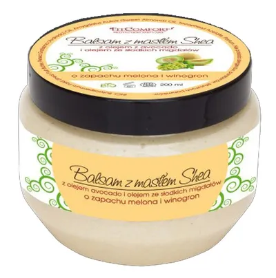 FitComfort Peelingujący balsam do ciała cukrowy z olejem z pestek winogron o zapachu melona i winogron