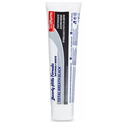 Beverly Hills Formula Natural + White, Total Breath Black Toothpaste (Pasta do zębów wybielająca z aktywnym węglem)